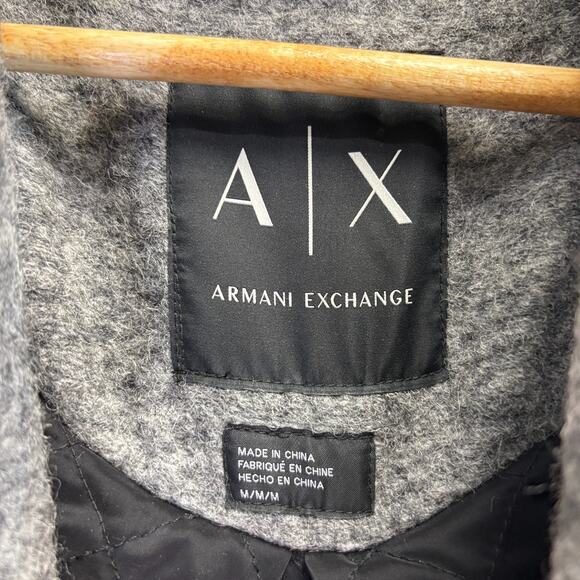 Armani Exchange Womens Winter Outdoors Cozy Wool Blend Ombre Peacoat Size M Chic - Picture 3 of 7